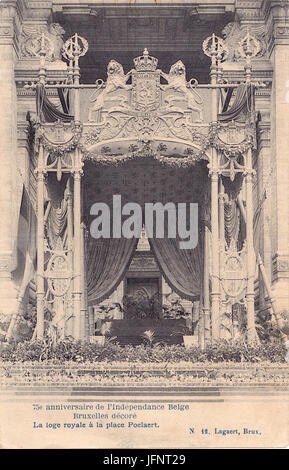 1830 1905, 75º Aniversário da Independencia Belga, La Loge real à la Place Poelaert, Arquivo de Villa Maria, Angra do Heroísmo, Açores. Stockfoto