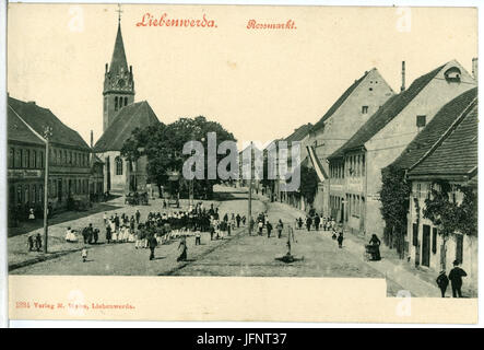 01834-Liebenwerda-1901-Roßmarkt-Brück & Sohn Kunstverlag Stockfoto