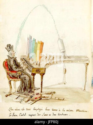 Eine Karikatur des Louis-Bertrand Castels okulären Orgel Stockfoto