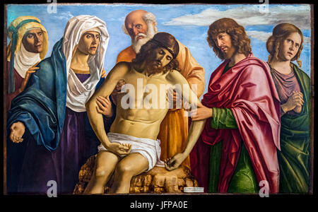 Accademia - Cristo in Pietà sostenuto Dalla Madonna, Nicodemo e San Giovanni Evangelista con le Marie - Cima da Conegliano Stockfoto