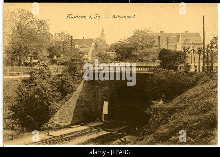10879-Kamenz-1909-Eisenbahntunnel-Brück & Sohn Kunstverlag Stockfoto