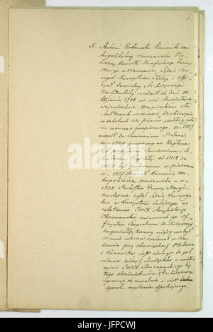 AGAD Zapiski Sporządzone w Komisji Rządowej Spraw Wewnętrznych ich Duchownych Dotyczące Patriotycznej Postawy ks. Antoniego Kotowskiego 1 Stockfoto