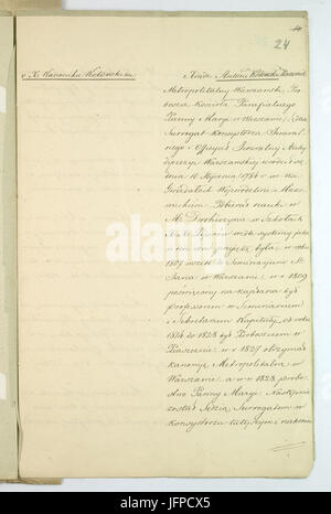 AGAD Zapiski Sporządzone w Komisji Rządowej Spraw Wewnętrznych ich Duchownych Dotyczące Patriotycznej Postawy ks. Antoniego Kotowskiego 24 Stockfoto