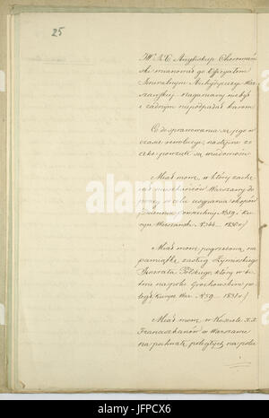 AGAD Zapiski Sporządzone w Komisji Rządowej Spraw Wewnętrznych ich Duchownych Dotyczące Patriotycznej Postawy ks. Antoniego Kotowskiego 25 Stockfoto