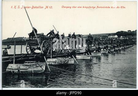 11060--1910-Königlich Sächsische Pionier-Bataillon Nr. 12-Brück & Sohn Kunstverlag Stockfoto