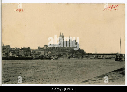 11915-Meißen-1910-Blick Über Die Elbe Auf Meißen Mit Burgberg-Brück & Sohn Kunstverlag Stockfoto