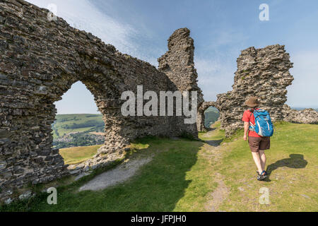 DINAS Bran Castle, Llangollen, Denbighshire, Wales, UK Stockfoto