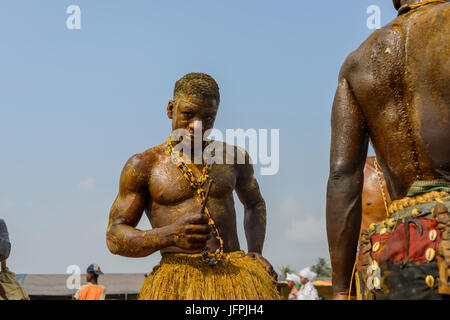 Voodoo-Feier in Benin Stockfoto