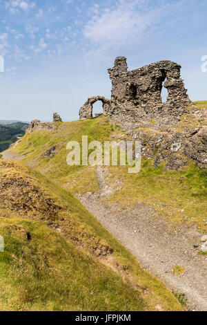 DINAS Bran Castle, Llangollen, Denbighshire, Wales, UK Stockfoto