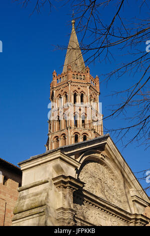 Basilika Saint-Sernin in Toulouse, Frankreich Stockfoto