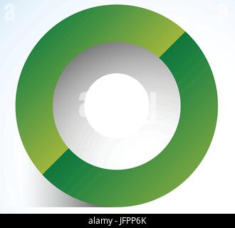 3D abstrakte Kreissymbol mit transparenten Schatten. Kreis-Symbol, Kreis-logo Stock Vektor