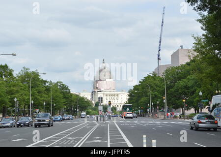 Kuppel des Kapitols unter Wartung im Jahr 2015 Stockfoto