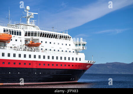 Hurtigruten Küsten Schiff NORDLYS in Trondheim, Norwegen Stockfoto