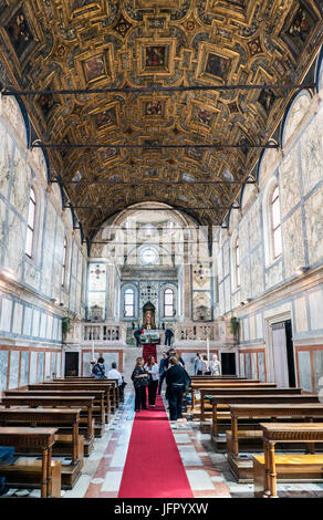 Venedig, Veneto / Italien-21. Mai 2017: Innenraum der Kirche "Santa Maria dei Miracoli" auf dem Platz namens "Campo Santa Maria Nova" in der Ol genannt Stockfoto