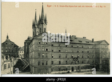 13512-Eger-1911-Gymnasiums Und Alte Kaserne Brück & Sohn Kunstverlag Stockfoto