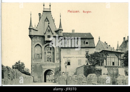 13624-Meißen-1911-Burgtor-Brück & Sohn Kunstverlag Stockfoto