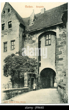 09975-Meißen-1908-Burglehns Und Burgtor-Brück & Sohn Kunstverlag Stockfoto