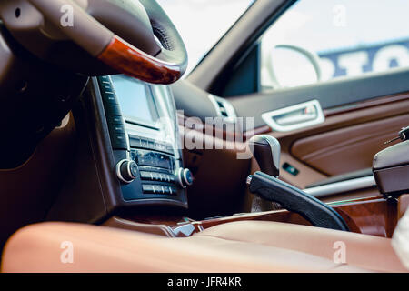 Details der Fahrt bei einer geringen Schärfentiefe Stockfoto