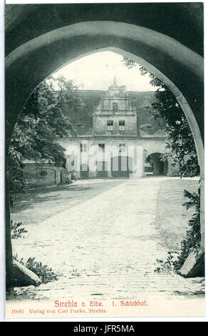 10081-Strehla-1908-Schlosshof-Brück & Sohn Kunstverlag Stockfoto