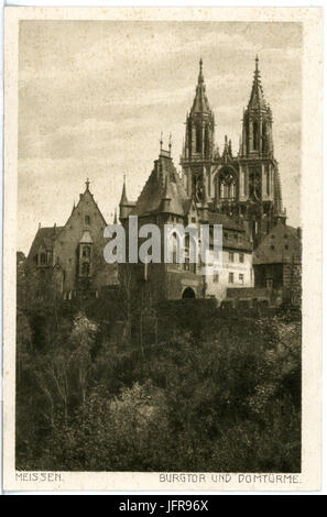 17205-Meißen-1913-Burgtor Und Domtürme Brück & Sohn Kunstverlag Stockfoto