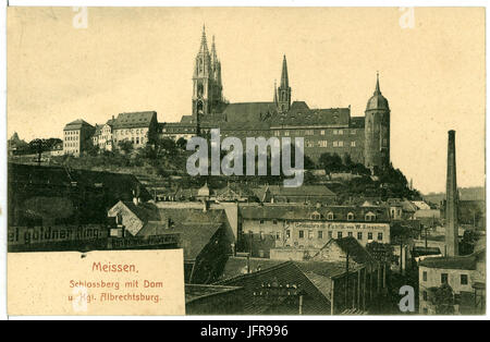 10316-Meißen-1908-Burgberg Mit Dom Und Bischofsschloß, Gesteinsaufbereitung Brück & Sohn Kunstverlag Stockfoto