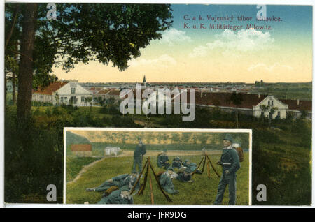 17359 Milowitz 1914 Militärlager Brück & Sohn Kunstverlag Stockfoto