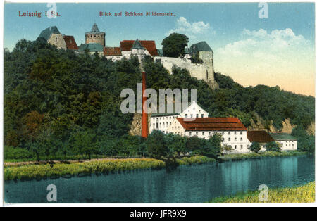 17662-Leisnig-1914-Schloß Mildenstein-Brück & Sohn Kunstverlag Stockfoto