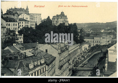 18080-Karlsbad-1914-Blick von der Stefanspromenade-Brück & Sohn Kunstverlag Stockfoto