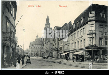 18743-Döbeln-1915-Obermarkt-Brück & Sohn Kunstverlag Stockfoto