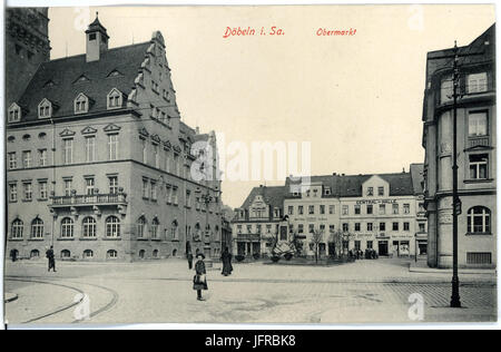 18745-Döbeln-1915-Obermarkt-Brück & Sohn Kunstverlag Stockfoto