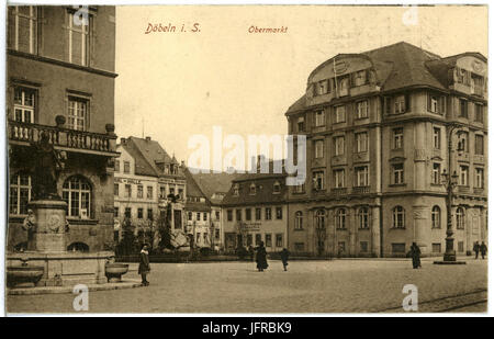 18746-Döbeln-1915-Obermarkt-Brück & Sohn Kunstverlag Stockfoto