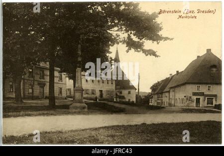 19018-Bärenstein-1915-Marktplatz-Brück & Sohn Kunstverlag Stockfoto