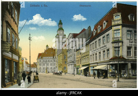 19157-Döbeln-1915-Obermarkt-Brück & Sohn Kunstverlag Stockfoto