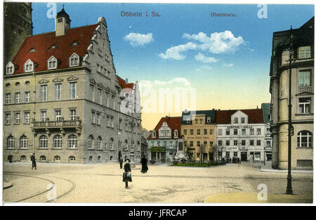 19159-Döbeln-1915-Obermarkt-Brück & Sohn Kunstverlag Stockfoto