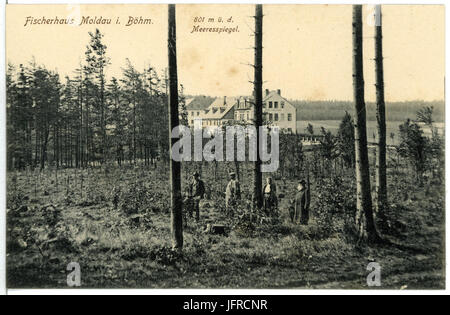 10524-Moldau-1908-Fischerhaus-Brück & Sohn Kunstverlag Stockfoto