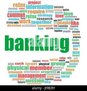 Banking-Wort. Business-Konzept. Wort-Wolke-collage Stockfoto