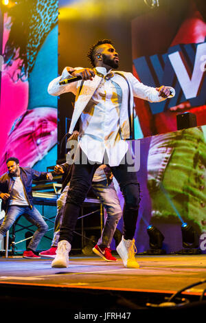 Jason Derulo Konzert in Manchester Arena Stockfoto