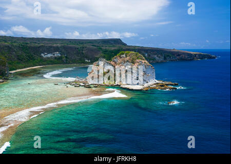 Vogel-Insel-Outlook, Saipan, Nördliche Marianen, Central Pacific Stockfoto