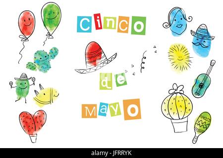 Grußkarte von Cinco De Mayo-Tag Stock Vektor