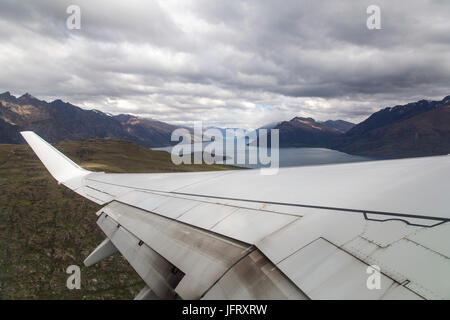 Fliegen von Queenstown Stockfoto
