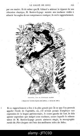 Édouard Manet - Jeanne - Le Printemps (Radierung in der Gazette des Beaux-Arts) Stockfoto