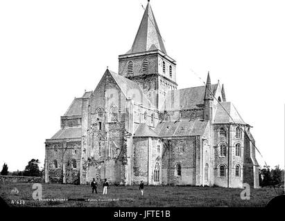 Église Abbaye de Cerisy-la-Forêt Mieusement Stockfoto