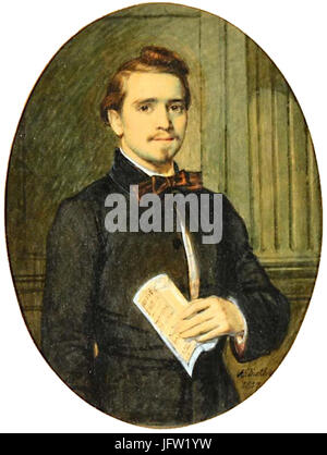 Alfred Richard Diethe (1836-1919) - Portrait Mladého Muže (1857) Stockfoto