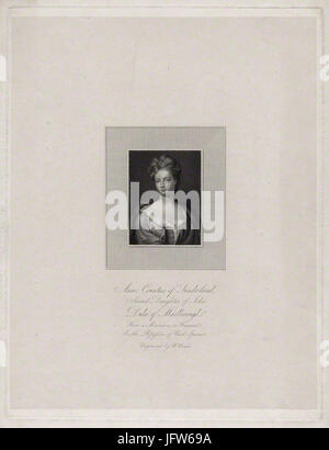 Anne Spencer (geb. Churchill), Countess of Sunderland von William Bond, nach Sir Godfrey Kneller, Bt Stockfoto