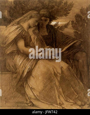 Anselm Feuerbach - Paolo Und Francesca 28drawing29 Stockfoto