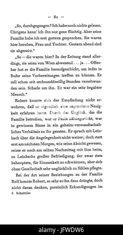 Arthur Schnitzler - Flucht in Die Finsternis - 081 Stockfoto