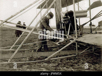 Carlos Alexandre Conde de Lambert keine Biplano Wrigth - Pau 1909