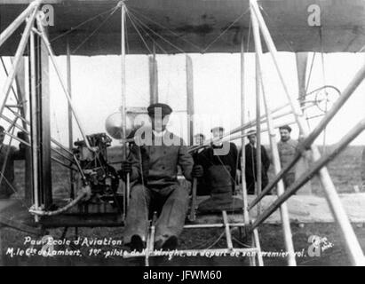 -Carlos Alexandre, Conde de Lambert 1 º Piloto tun Biplano Wrigth keine Seu Primeiro Voo - Pau, 1908