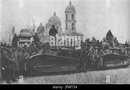 Renault Char et Soldats Français ein Odessa 1918 1919 Stockfoto