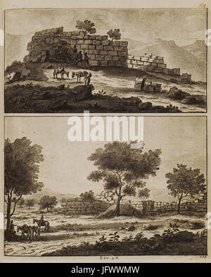 Chateau Fort À la Montagne des François - Bruyn Cornelis De - 1714 Stockfoto